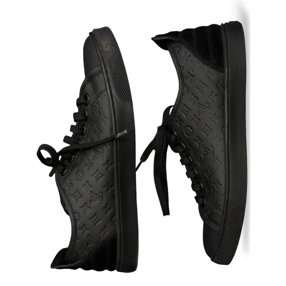 Louis Vuitton Women’s US 5/5.5 Embossed Monogram Leather Low-Top Sneakers